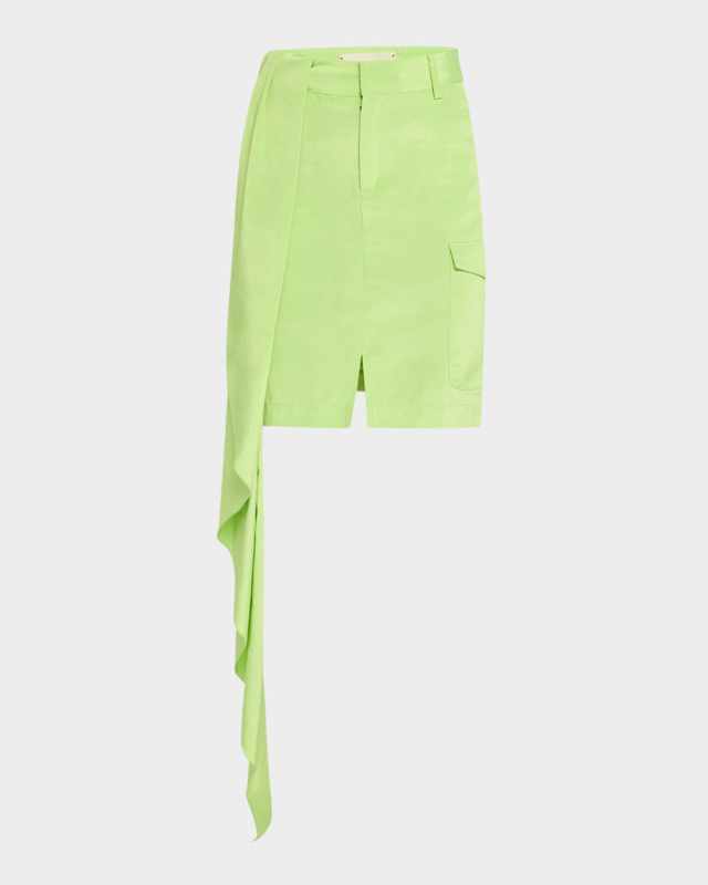 Dita Side-Drape Cargo Skirt